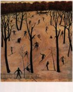 Sergel Luchishkin (1902-1989), Russland: Skiläufe, 1927.
Öl aufLelnwand, 108 X 90 cm, Gosudarstvennyj russkij muzej, St. Petersburg, GUS .