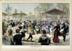 Auf dem Skating-Rink Berlin, Xylographie, Knut Ekwall, 1877
©Sportmuseum Berlin