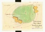 Braunschweiger Golfplatz des berühmten Golfarchitekten Bernhard von Limburger, Skizze 1953,